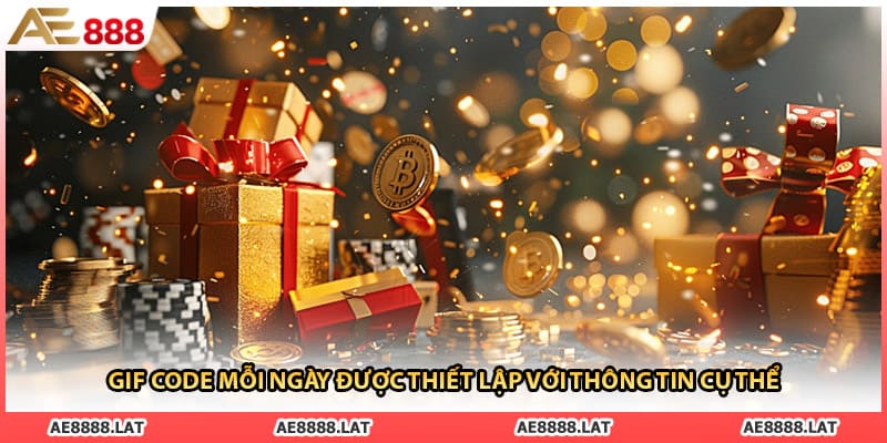 Gif code mỗi ngày được thiết lập với thông tin cụ thể